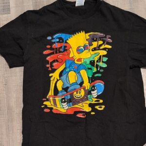 Delta Black Kids T-Shirt with Colorful Skateboard Graphic